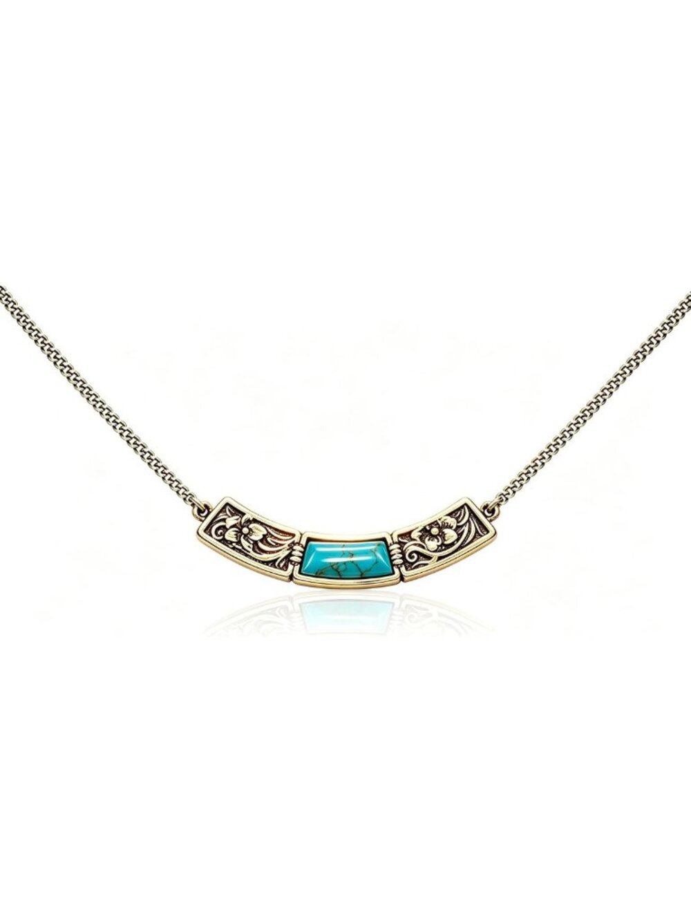 Turquoise Western Necklace for Women | Boho Chic Jewelry | Statement Accessory